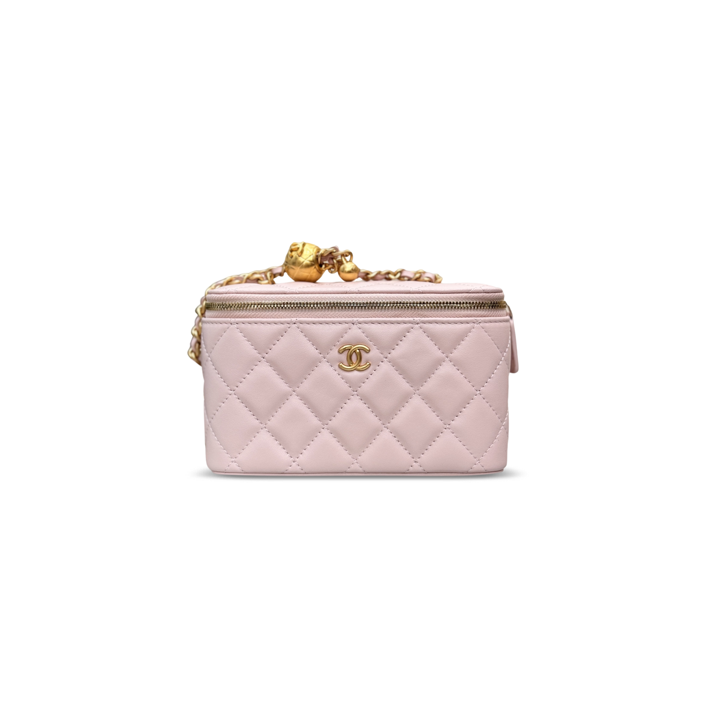 CHANEL CC VANITY CASE IN LIGHT PINK AP2303 (17*9.5*8cm)